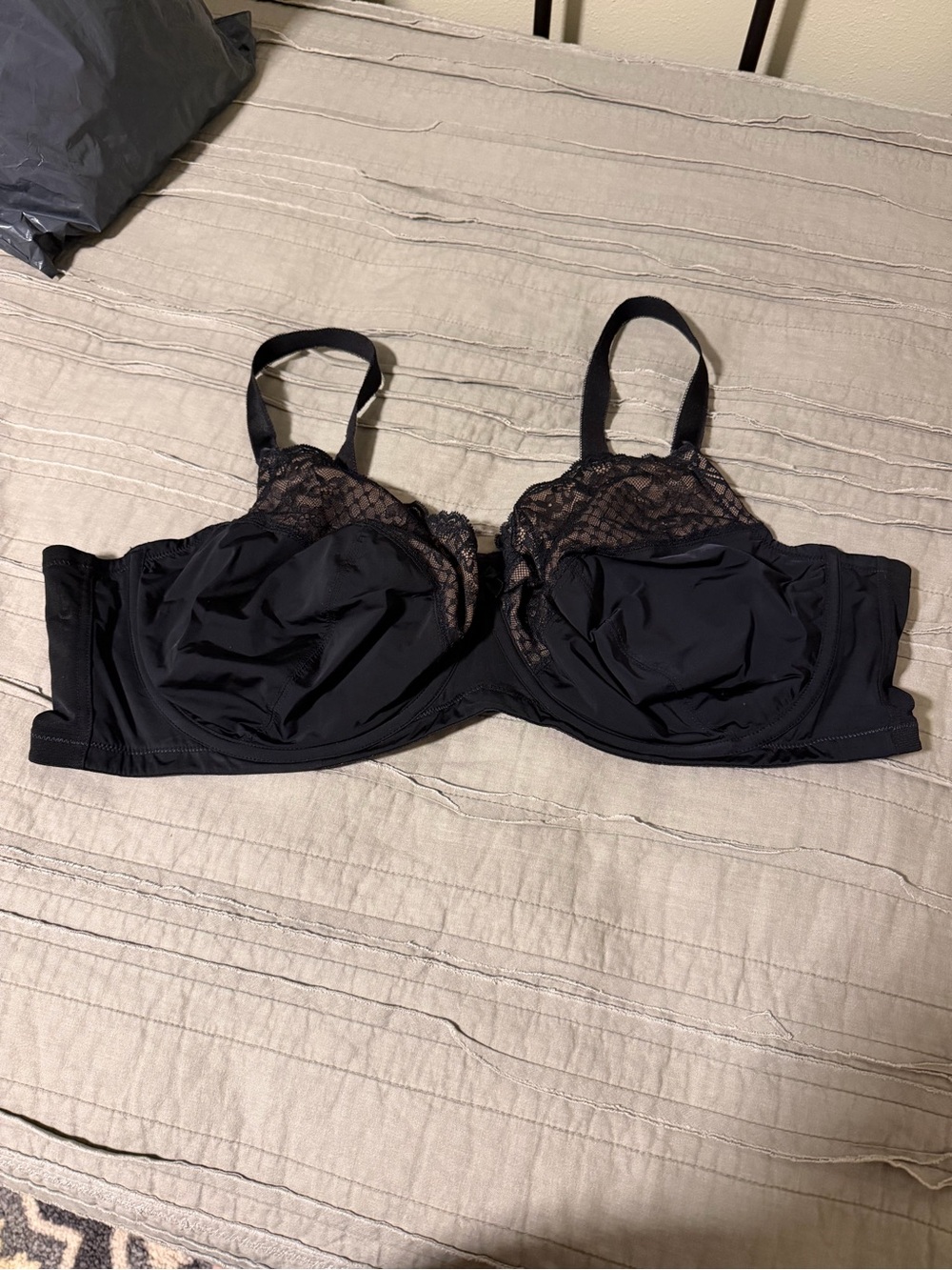 TORRID Black Lace Full Coverage Underwire Unlined Bra | Size 46D